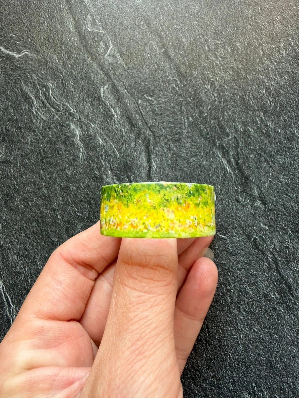 Ruban washi thème nature peinture champs herbe